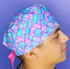 Video Game Controllers Gaming Purple Unisex Geek Scrub Cap
