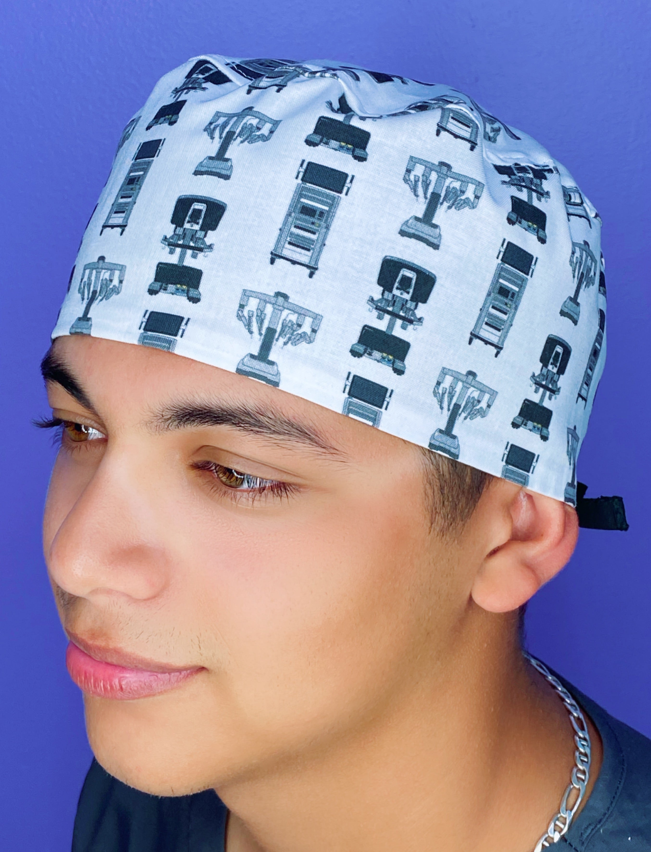 Da Vinci Robotic Surgery Machines Unisex Medical Theme Scrub Cap