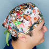 Farm Animals Smiling Funny Unisex Animal Scrub Cap
