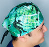 Volleyball on Green Unisex Sport Scrub Cap