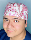 Paris Eiffel Towers & Hearts Design Unisex Cute Scrub Cap