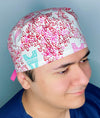 Paris Eiffel Towers & Hearts Design Unisex Cute Scrub Cap