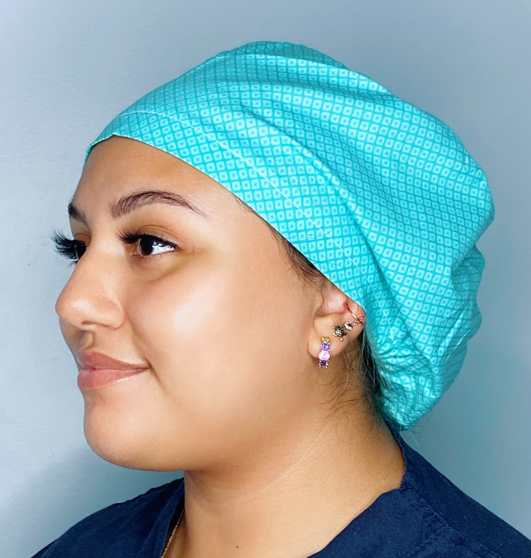 Geometric Diamond Shape Aqua Euro