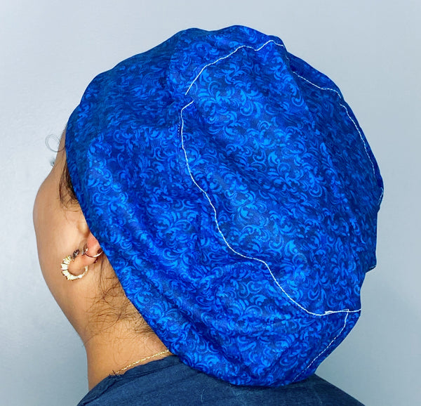 Elegant Arabesque Design Royal Blue Floral Euro