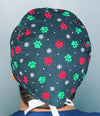 Paws & Snowflakes Dog Themed Christmas/Winter themed Unisex Holiday Scrub Cap