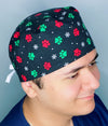 Paws & Snowflakes Dog Themed Christmas/Winter themed Unisex Holiday Scrub Cap