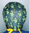 Lucky Horse Shoes & Clover Leaves Design St. Patrick's Day Unisex Holiday Scrub Cap