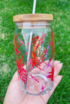 Skull Hands Rock Lightning Glass Beer Can