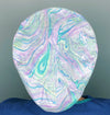 Cool Toned Blue Purple Colorful Marble Euro