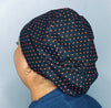 Orange Polka Dots on Black Euro