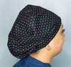 Orange Polka Dots on Black Euro