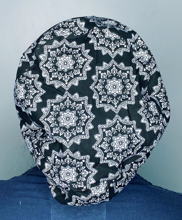 Black & White Mandala Design Floral Euro