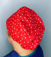 White Polka Dots on Red Euro