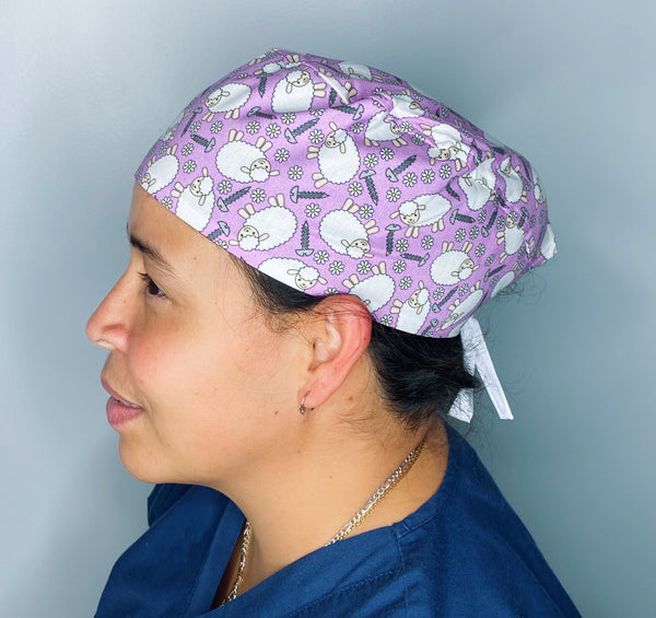 Sheep and Screws Unisex Animal Scrub Cap