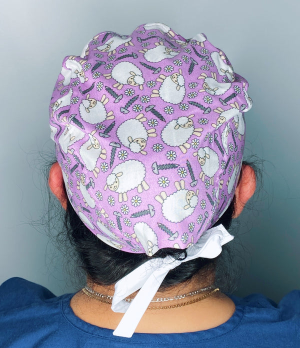Sheep and Screws Unisex Animal Scrub Cap