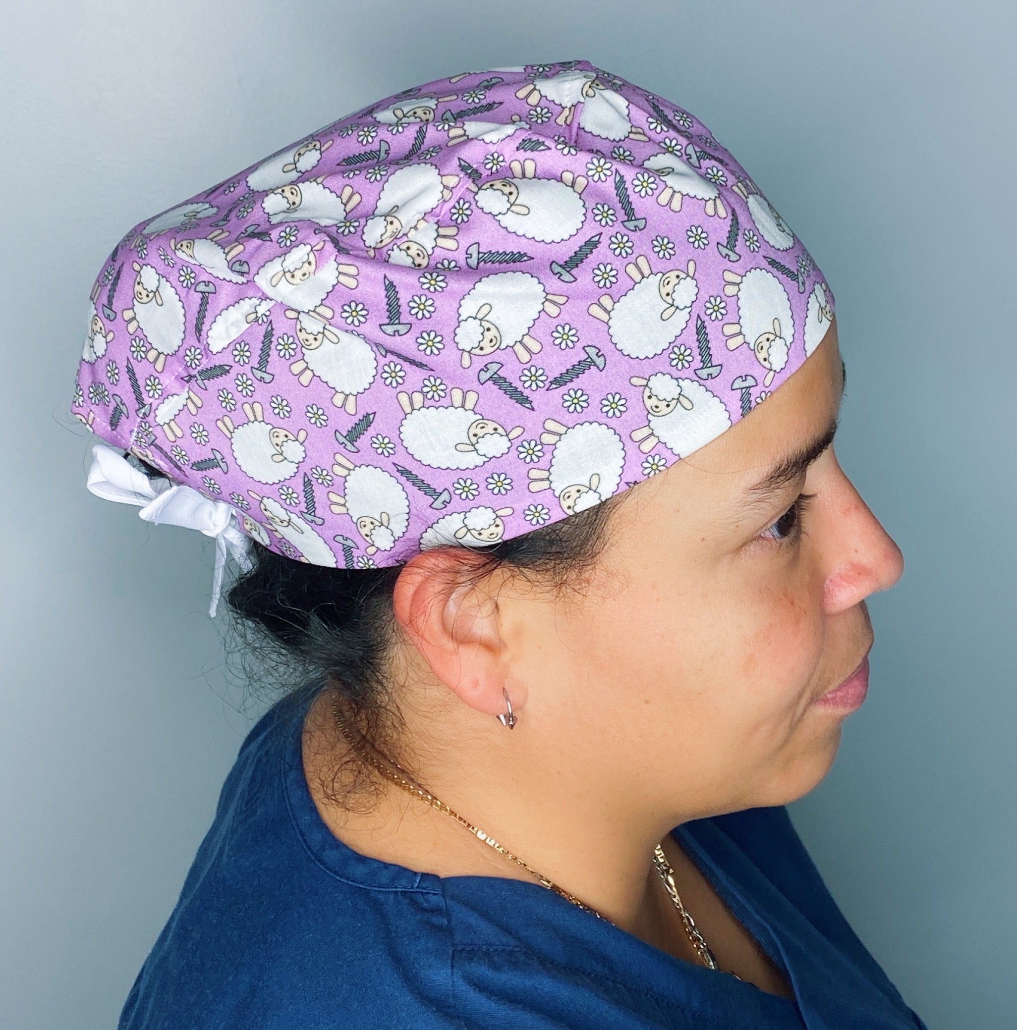 Sheep and Screws Unisex Animal Scrub Cap
