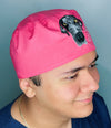 Your Picture EMBROIDERED ONCE on Custom Solid Color Unisex Scrub Cap