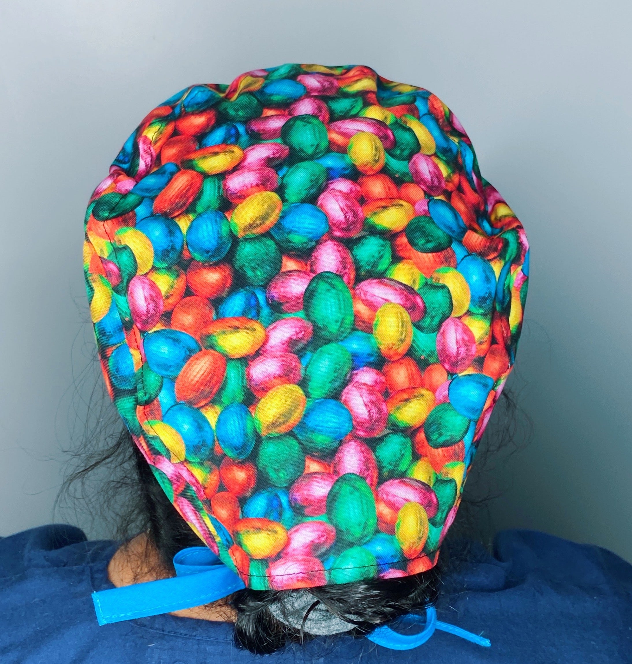 Neon Colorful Easter Eggs Unisex Holiday Scrub Cap