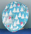 White Christmas Trees & Snowman Glitter Winter/Christmas Euro