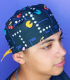 Vintage Popular Kid's Video Game Pac-Man Unisex Geek Scrub Cap