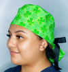 Clover Leaves Glitter Swirls St. Patrick's Day Ponytail