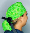 Clover Leaves Glitter Swirls St. Patrick's Day Ponytail