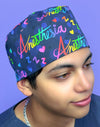 Anesthesia Neon Colorful Unisex Medical Theme Scrub Cap