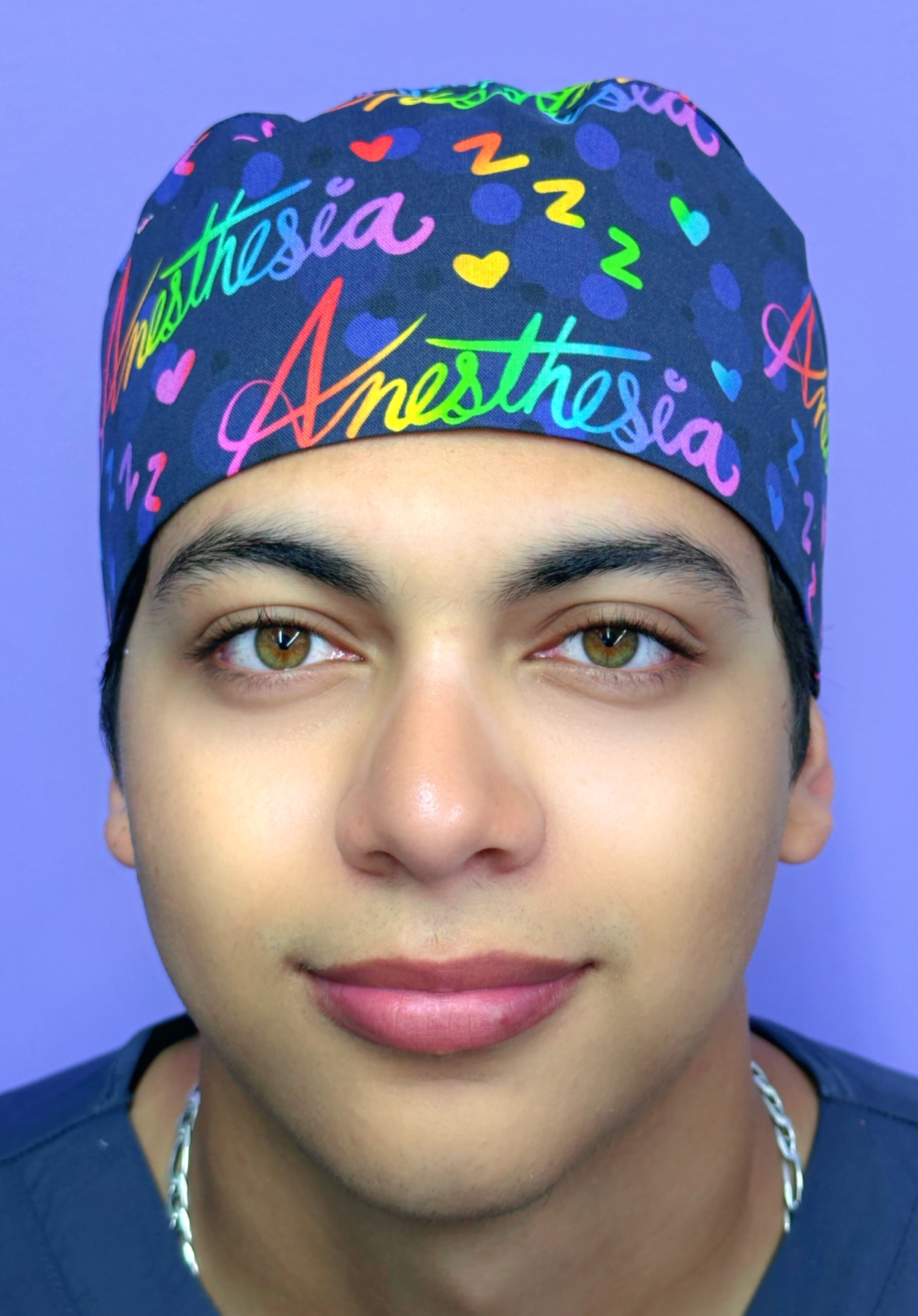 Anesthesia Neon Colorful Unisex Medical Theme Scrub Cap