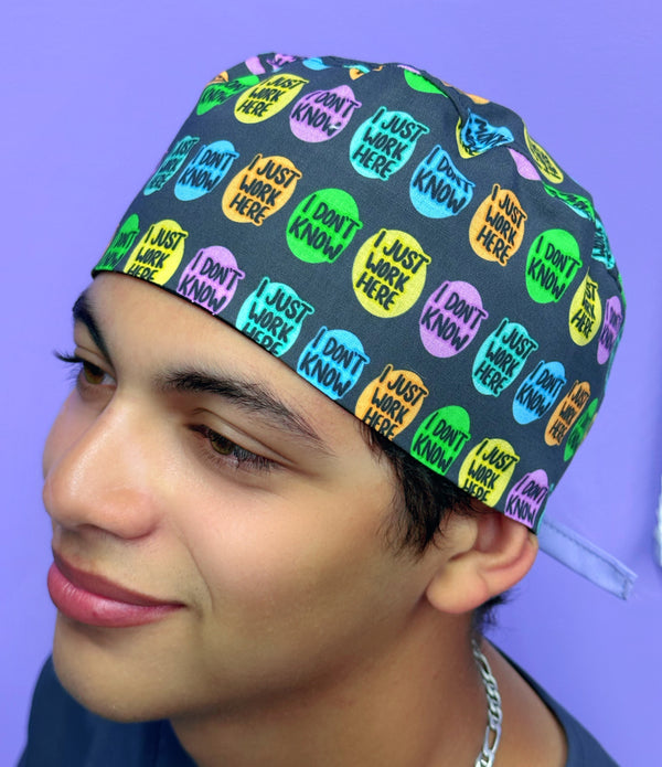 Funny I Don't Know, I Just Work Here Unisex Medical Theme Scrub Cap
