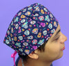 Dia De Los Muertos Skulls & Guitars Unisex Holiday Scrub Cap