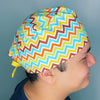 Colorful Chevron Design Unisex Cute Scrub Cap
