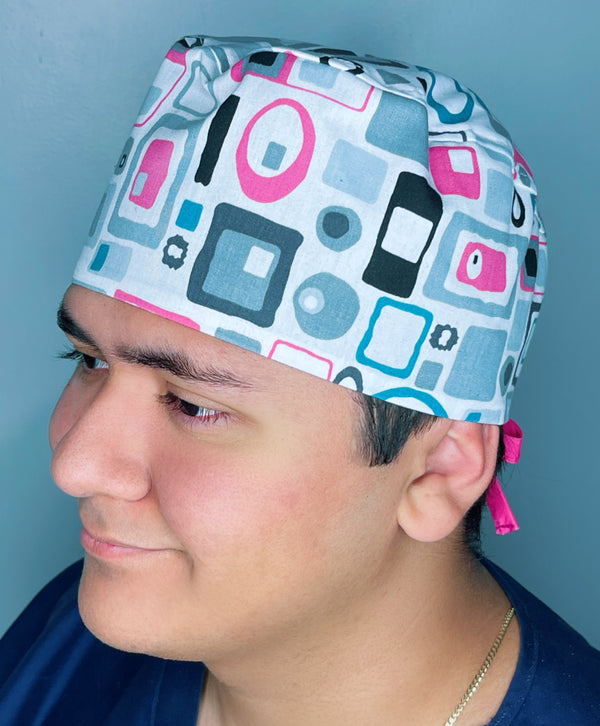 Cute Geometric Shapes Design Unisex Cute Scrub Cap