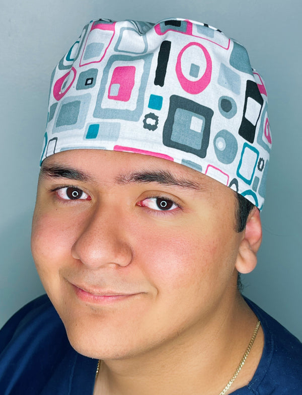 Cute Geometric Shapes Design Unisex Cute Scrub Cap