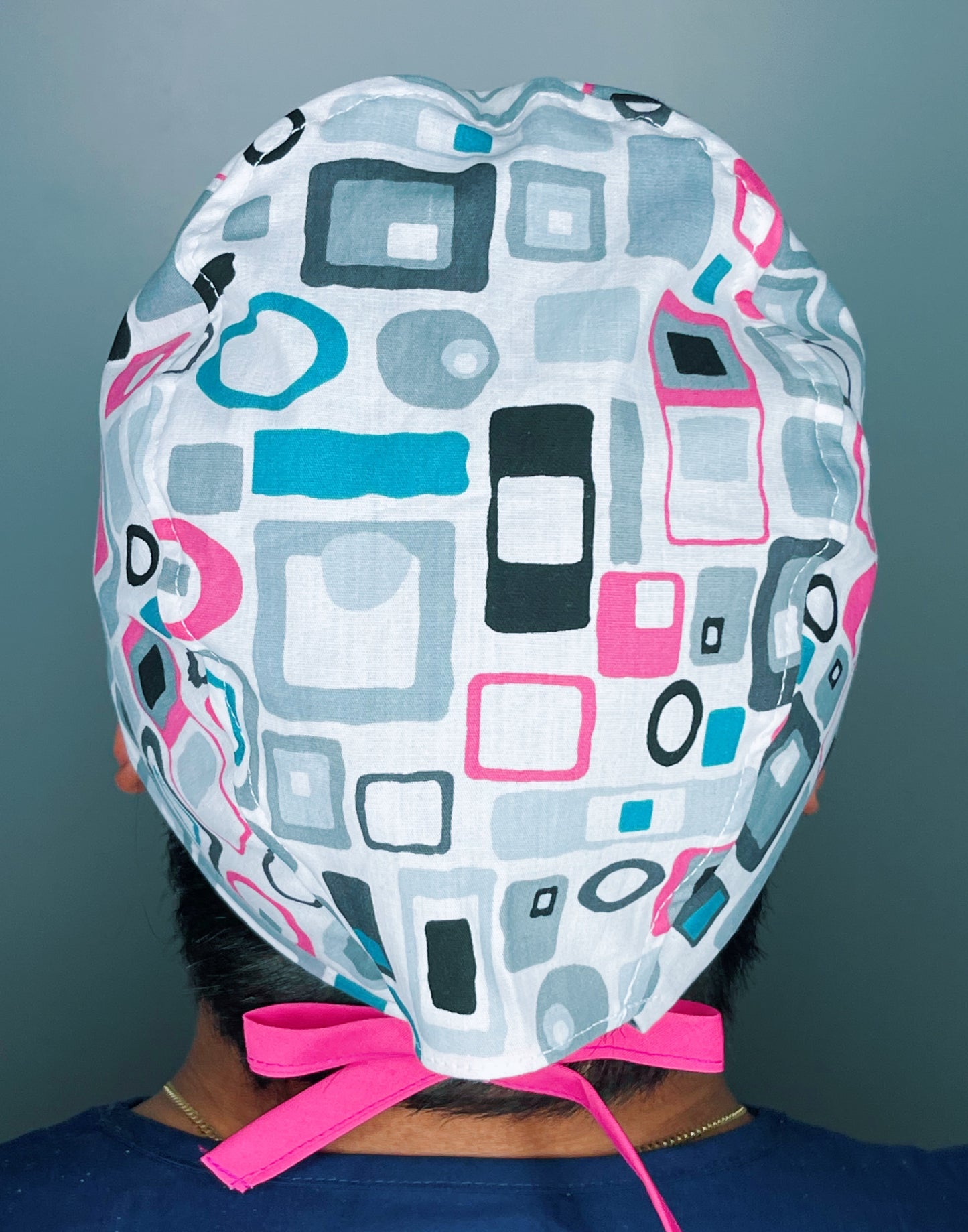 Cute Geometric Shapes Design Unisex Cute Scrub Cap