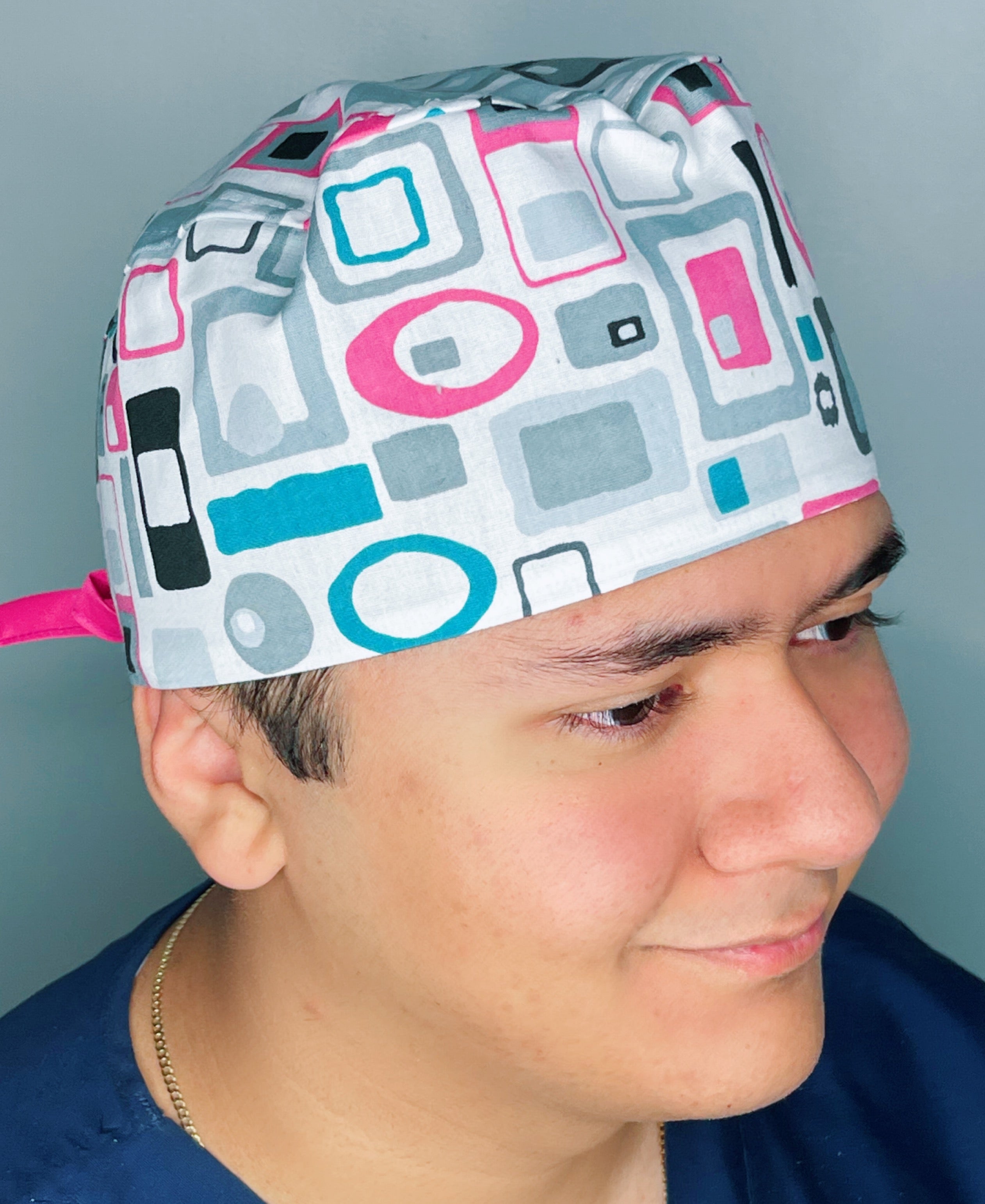 Cute Geometric Shapes Design Unisex Cute Scrub Cap