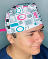 Cute Geometric Shapes Design Unisex Cute Scrub Cap