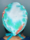 Green & Orange Tie Dye Design Unisex Cute Scrub Cap