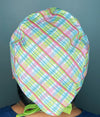 Pastel Plaid Stripes Unisex Cute Scrub Cap