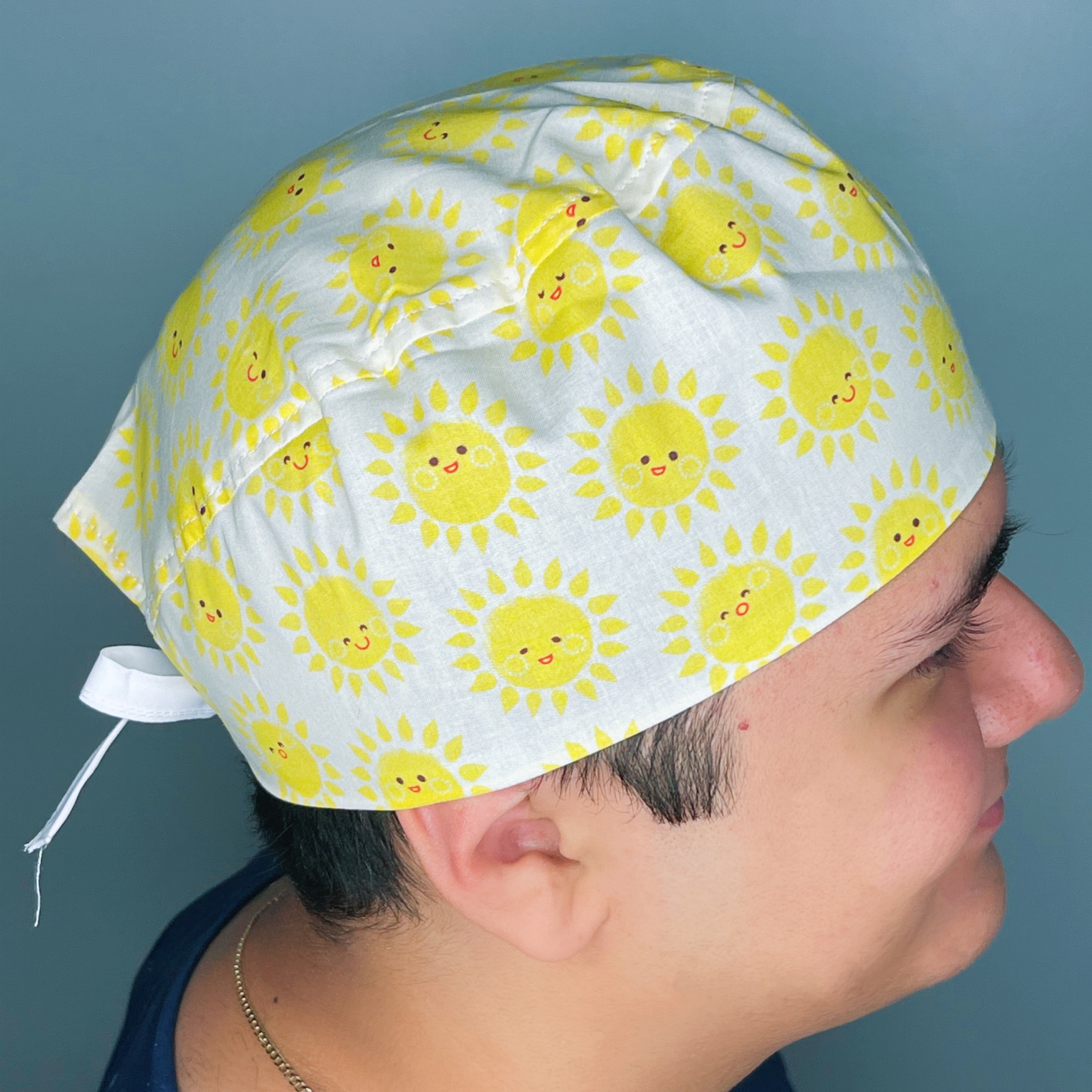 Cute Smiling Suns Design Unisex Cute Scrub Cap