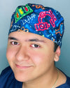 Chemistry in the Galaxy Navy Blue Design Unisex Cute Scrub Cap