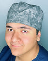 Grey Glitter Tie Dye Design Unisex Cute Scrub Cap
