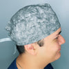 Grey Glitter Tie Dye Design Unisex Cute Scrub Cap