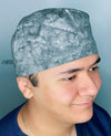 Grey Glitter Tie Dye Design Unisex Cute Scrub Cap