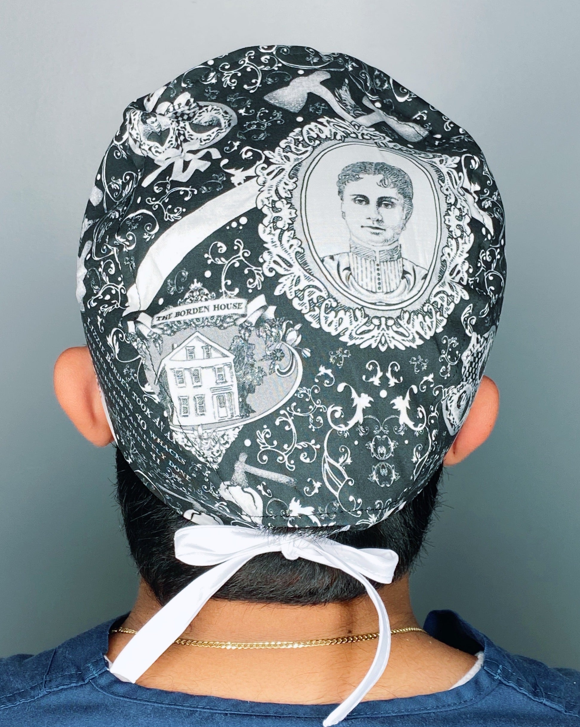 Lizzie Borden Ax Murderer Creepy Unisex Holiday Scrub Cap