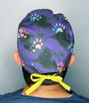 Polydactyl Paws in the Stars Unisex Animal Scrub Cap