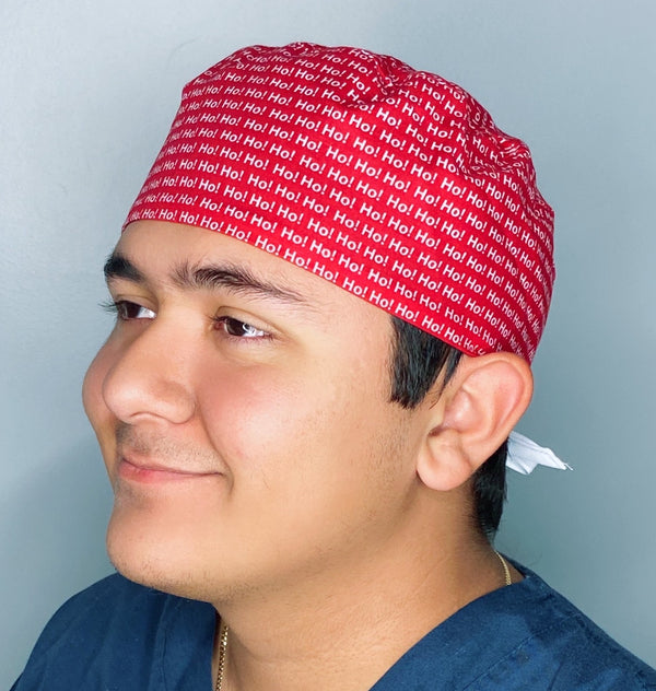 Ho! Ho! Ho! Christmas Unisex Holiday Scrub Cap