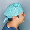 Cool Toned Blue & Green Scales Design Unisex Cute Scrub Cap