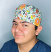 Monkeys and Fruits Unisex Animal Scrub Cap