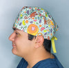 Monkeys and Fruits Unisex Animal Scrub Cap
