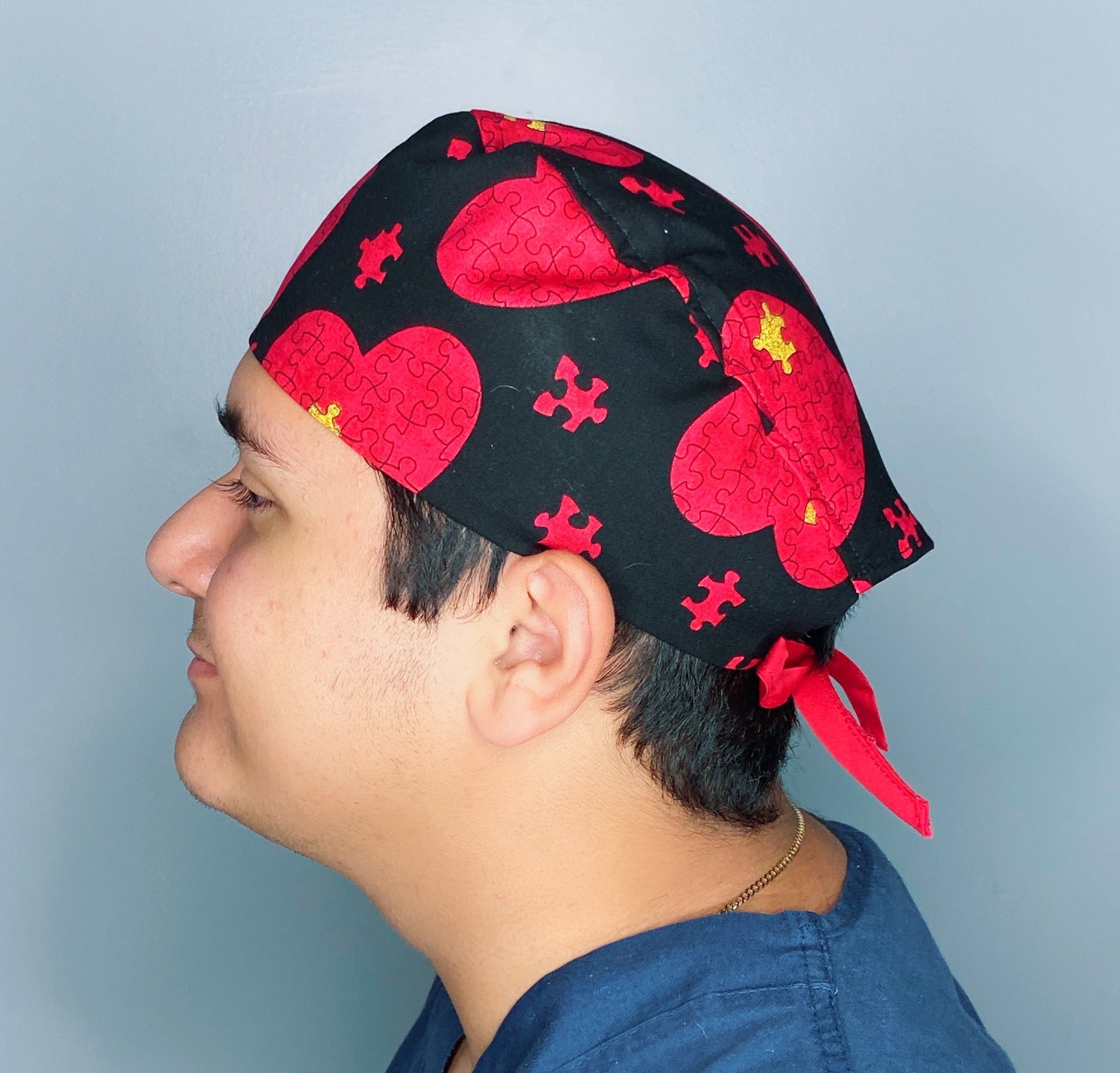 Heart Puzzle Pieces Autism Awareness Unisex Awareness Scrub Cap